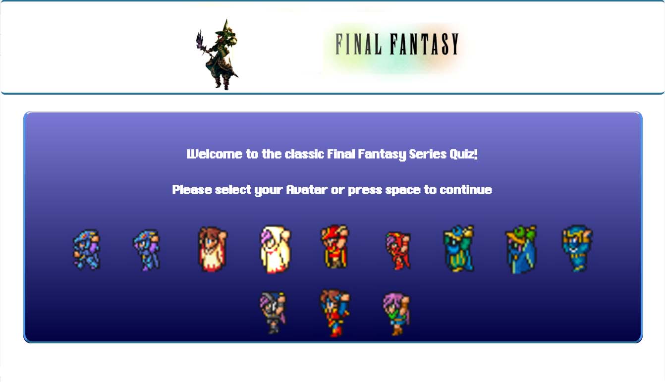 Final Fantasy quiz screenshot 1