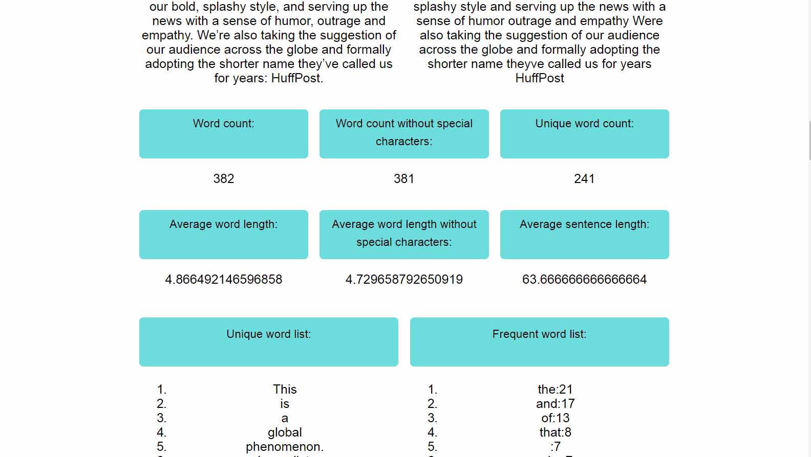 Text Analyzer